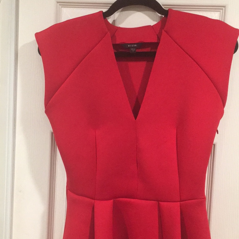 Guess Red Neoprene Dress - Size M